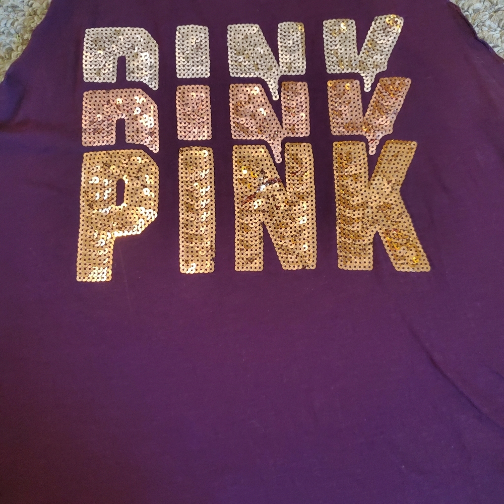 Victoria Secret Pink- sequin tank top - Picture 3 of 4